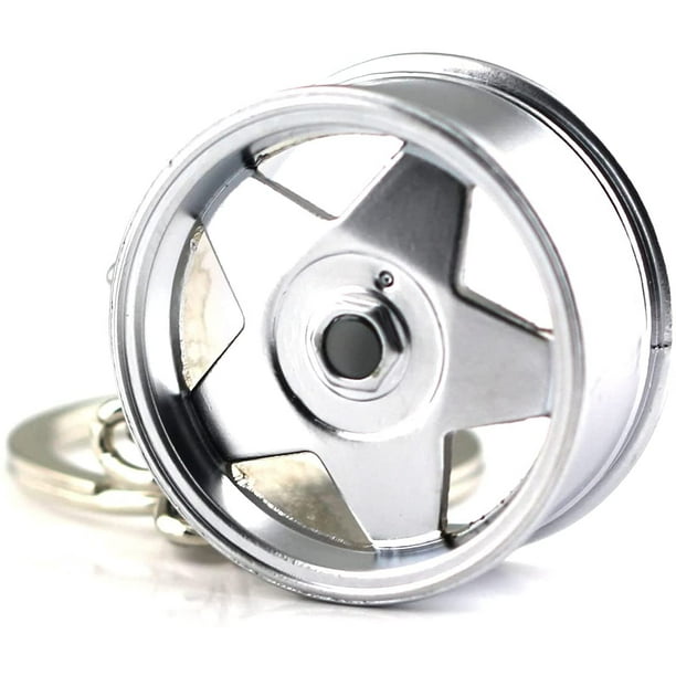 Creative Decoration Round Brake Car Keychain Metal Tire Wheel Keyring Creative Decoration Round Brake Car Keychain Metal Tire Wheel Keyring